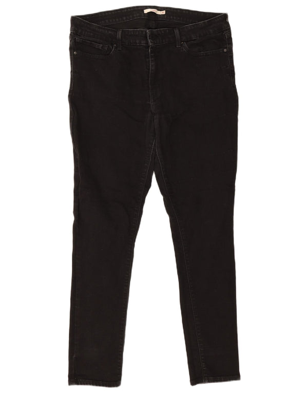 Levi's Mens 711 Skinny Jeans W32 L30 Black Cotton
