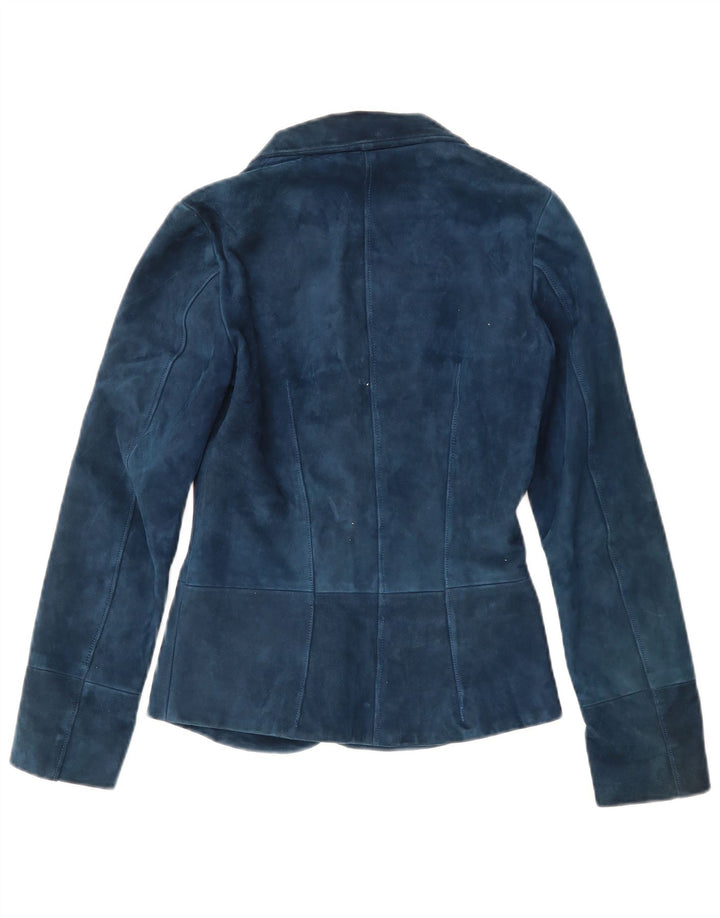 Vintage Womens 2 Button Blazer Jacket UK 4 XS Navy Blue