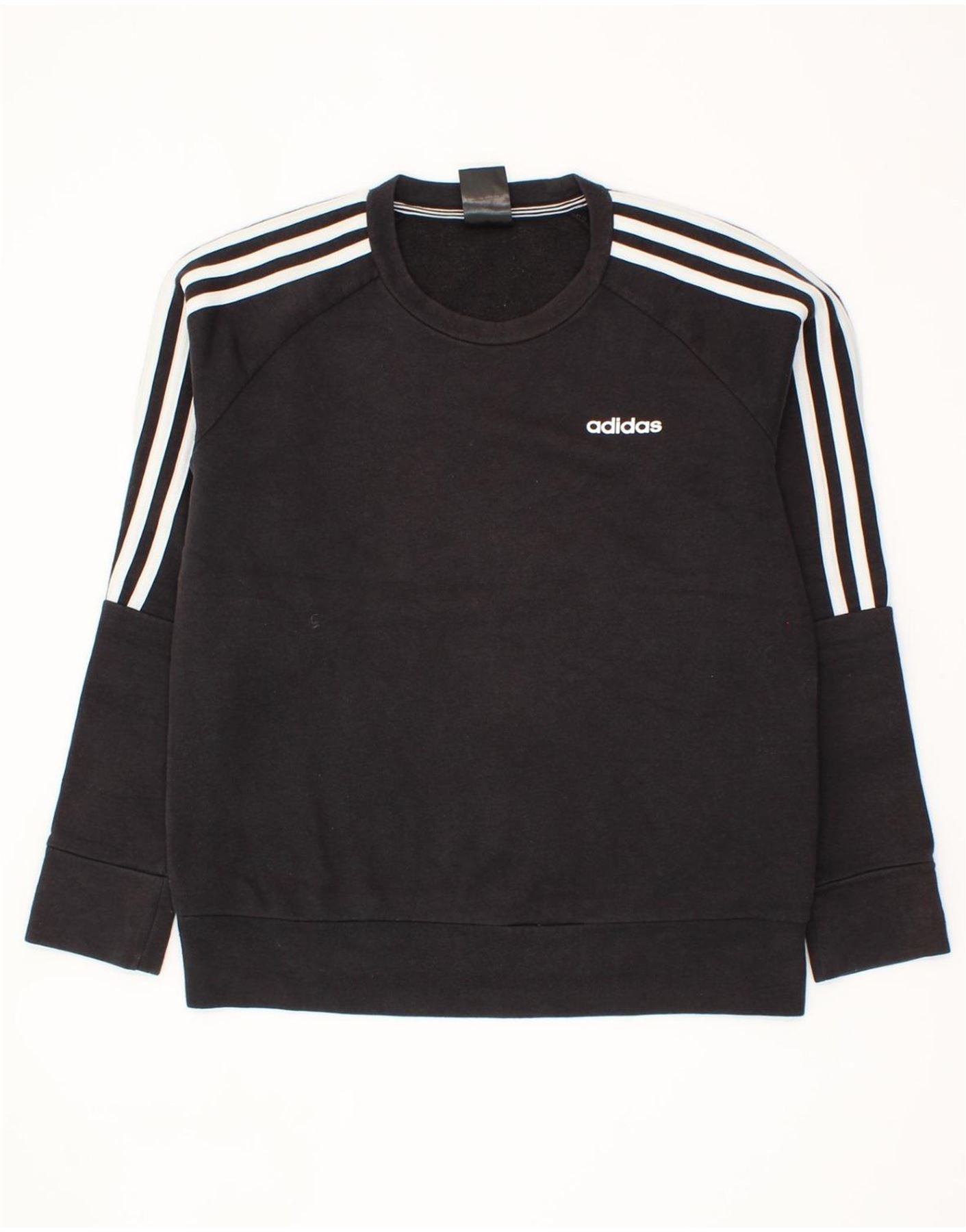 ADIDAS Womens Oversized Sweatshirt Jumper UK 8/10 Small Black