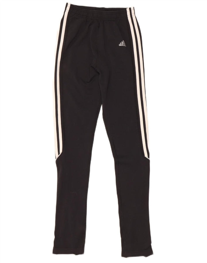 ADIDAS Womens Climalite Tracksuit Trousers UK 10 Small Black Polyamide