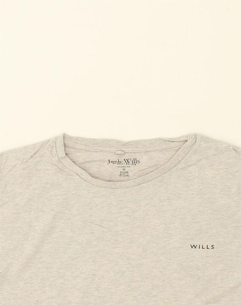 JACK WILLS Mens Classic Fit T-Shirt Top XL Beige Cotton | Vintage Jack Wills | Thrift | Second-Hand Jack Wills | Used Clothing | Messina Hembry 