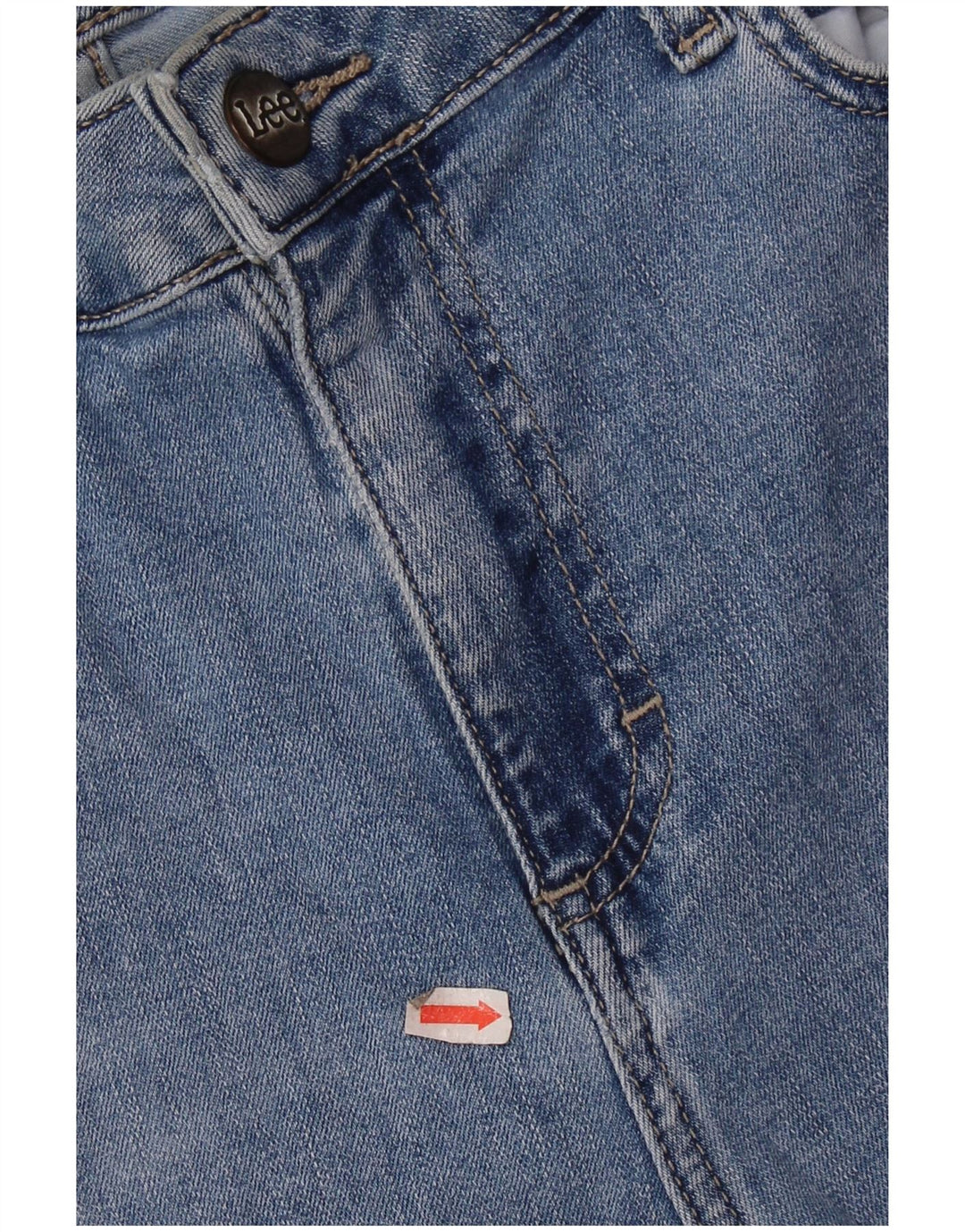 Lee Womens High Rise Capri Jeans US 14 Large W32 L20 Blue Cotton