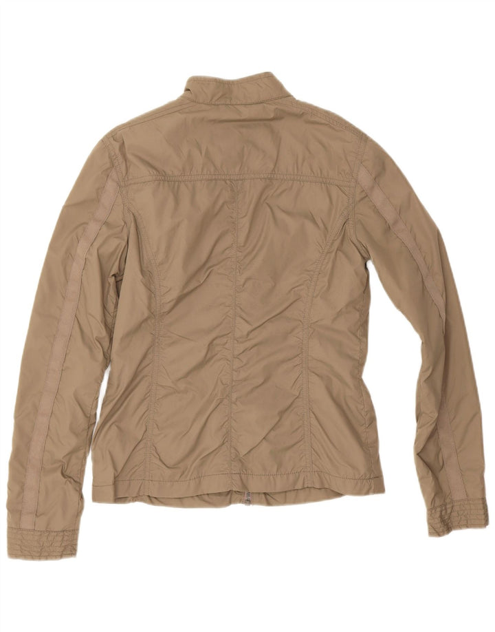 Tommy Hilfiger Womens Rain Jacket UK 10 Small Beige Nylon