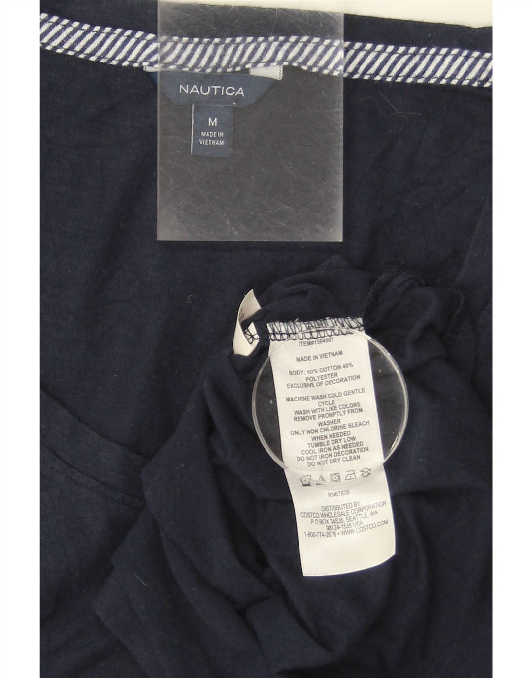 NAUTICA Womens Vest Top UK 14 Medium Navy Blue Cotton Vintage Nautica and Second-Hand Nautica from Messina Hembry 