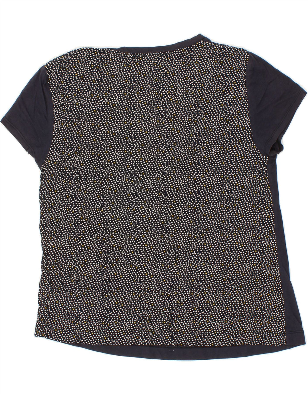 LEVI'S Womens Abstract Pattern T-Shirt Top UK 10 Small Navy Blue Vintage Levi's and Second-Hand Levi's from Messina Hembry 