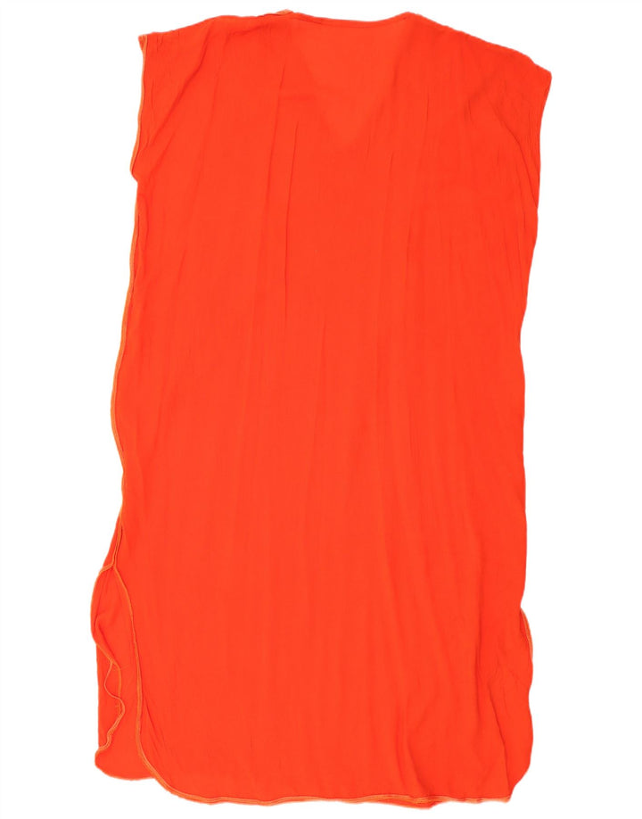 VINTAGE Womens Sleeveless Kaftan Dress UK 20 2XL Orange