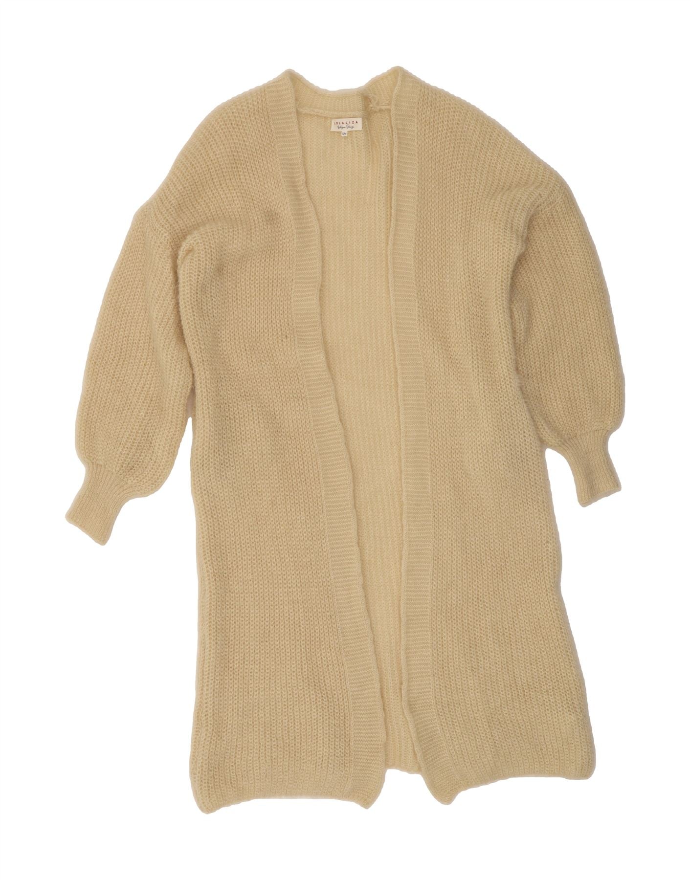 VINTAGE Womens Oversized Longline Open Cardigan Sweater UK 10 - Main Image