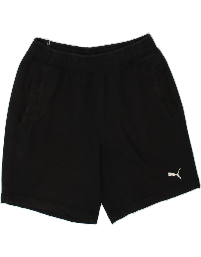 PUMA Mens Sport Shorts Medium Black Cotton | Vintage Puma | Thrift | Second-Hand Puma | Used Clothing | Messina Hembry 