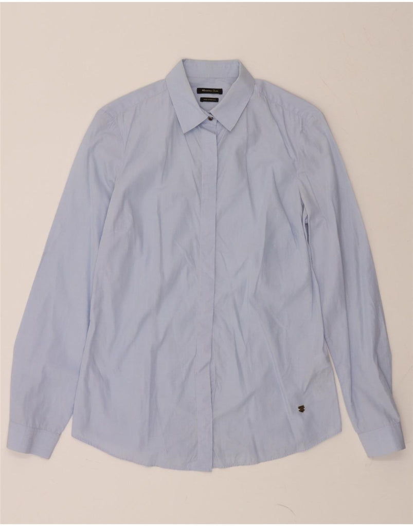 MASSIMO DUTTI Womens Shirt EU 40 Medium Blue Cotton Vintage Massimo Dutti and Second-Hand Massimo Dutti from Messina Hembry 