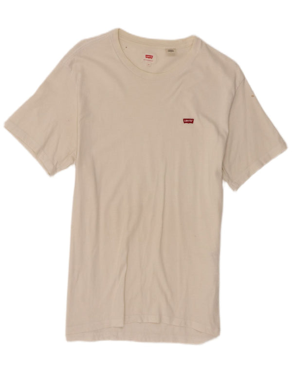 Levi's Mens T-Shirt Top Medium White Cotton