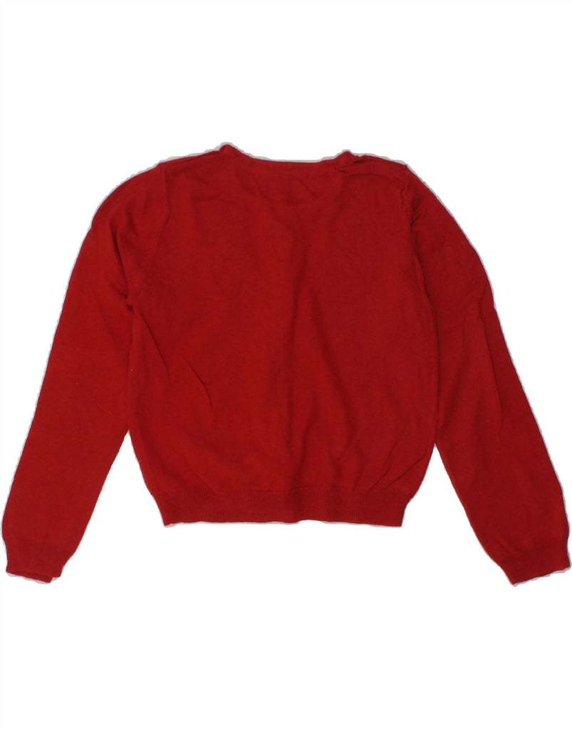 MOSCHINO Baby Girls Cardigan Sweater 18-24 Months Red Cotton | Vintage Moschino | Thrift | Second-Hand Moschino | Used Clothing | Messina Hembry 