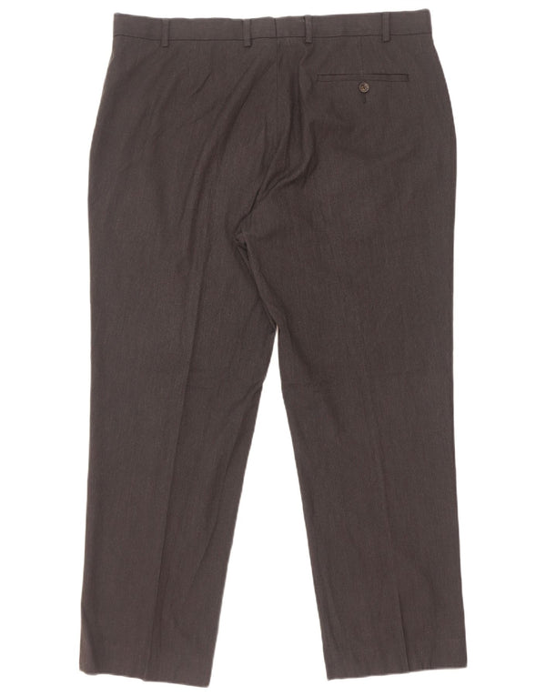 Marks & Spencer Mens Regular Fit Suit Trousers W38 L29 Grey Polyester