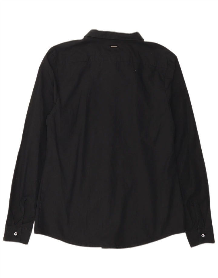Calvin Klein Jeans Womens Shirt UK 14 Large Black