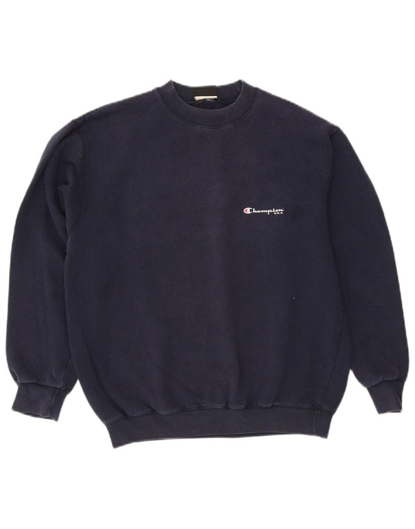 Champion Mens Sweatshirt Jumper Medium Navy Blue
