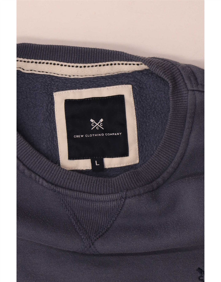 Crew Clothing Mens Sweatshirt Jumper Large Blue Cotton
