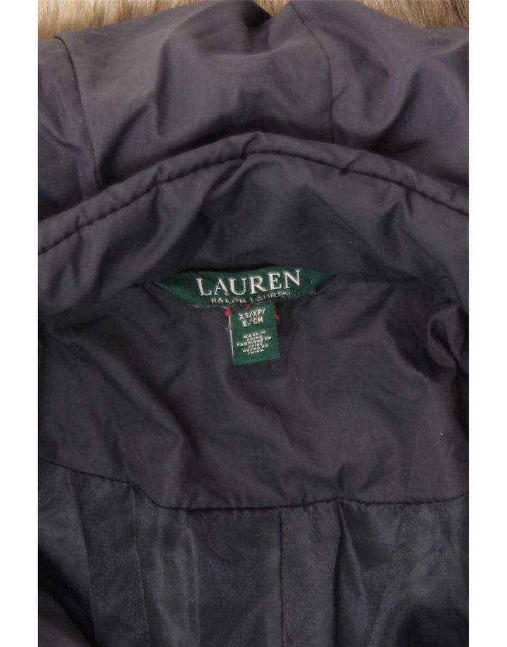 Ralph Lauren Womens Hooded Padded Jacket UK 6 XS Navy Blue Polyester