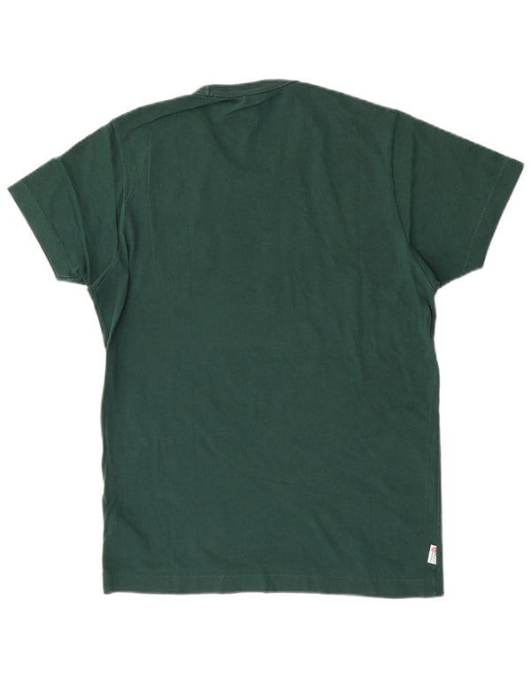 Franklin Marshall Mens Graphic T-Shirt Top Small Green Cotton