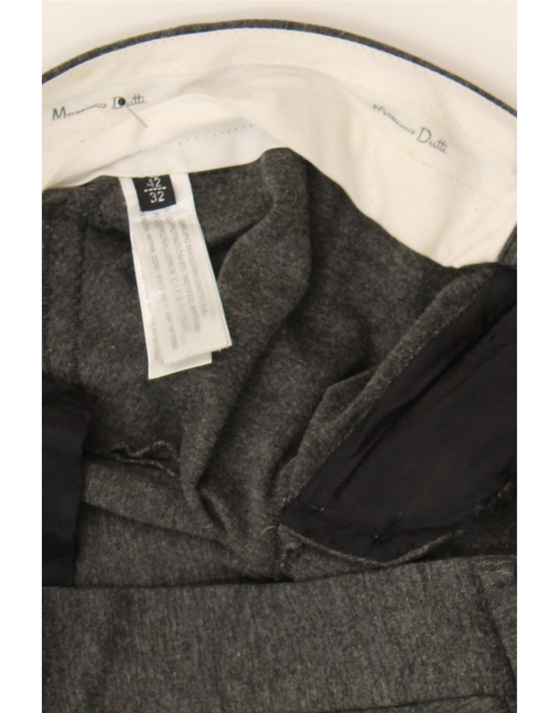 MASSIMO DUTTI Womens Slim Chino Trousers EU 42 Large W32 L30 Grey Viscose Vintage Massimo Dutti and Second-Hand Massimo Dutti from Messina Hembry 