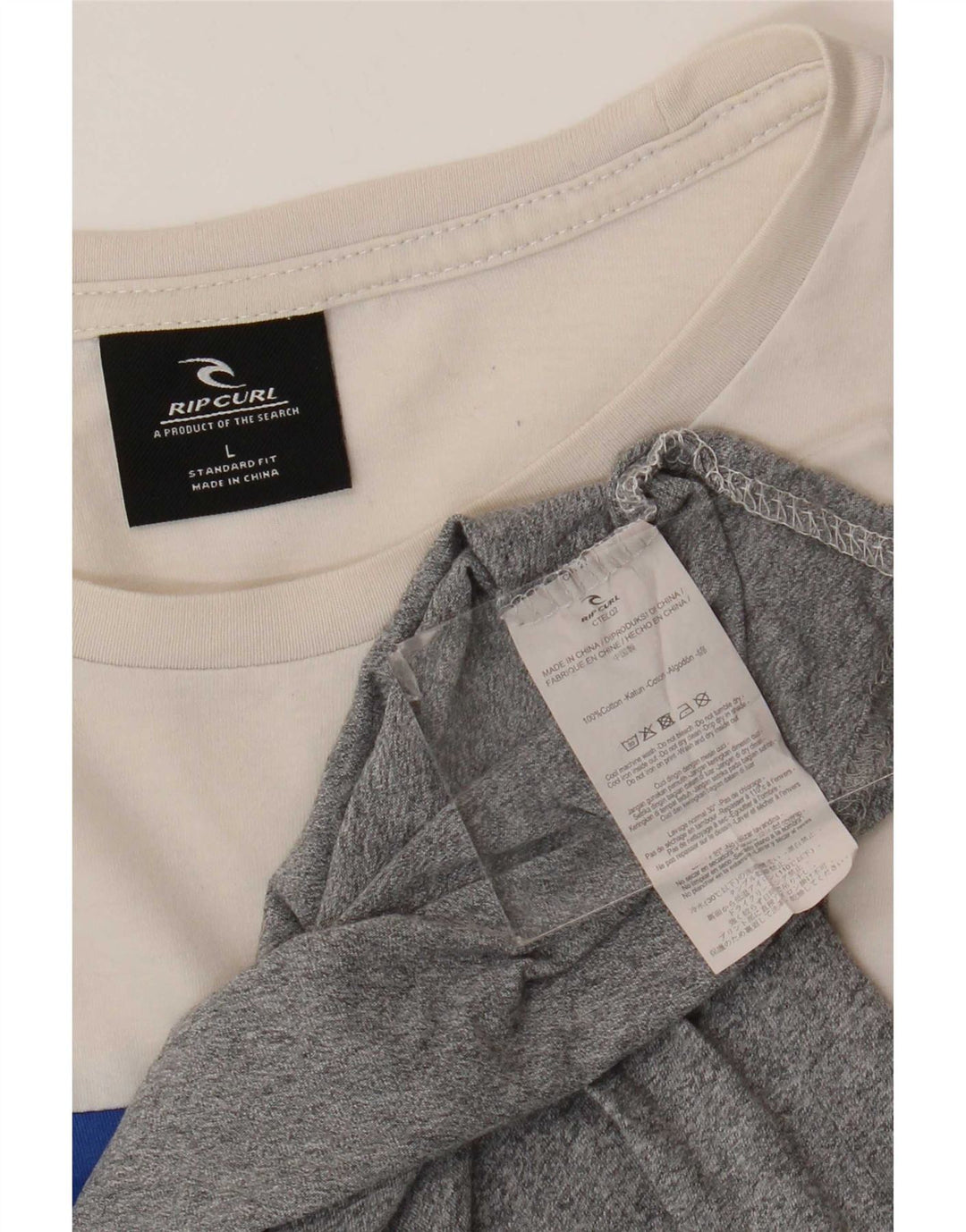 Rip Curl Mens Standard Fit T-Shirt Top Large Multicoloured Colourblock