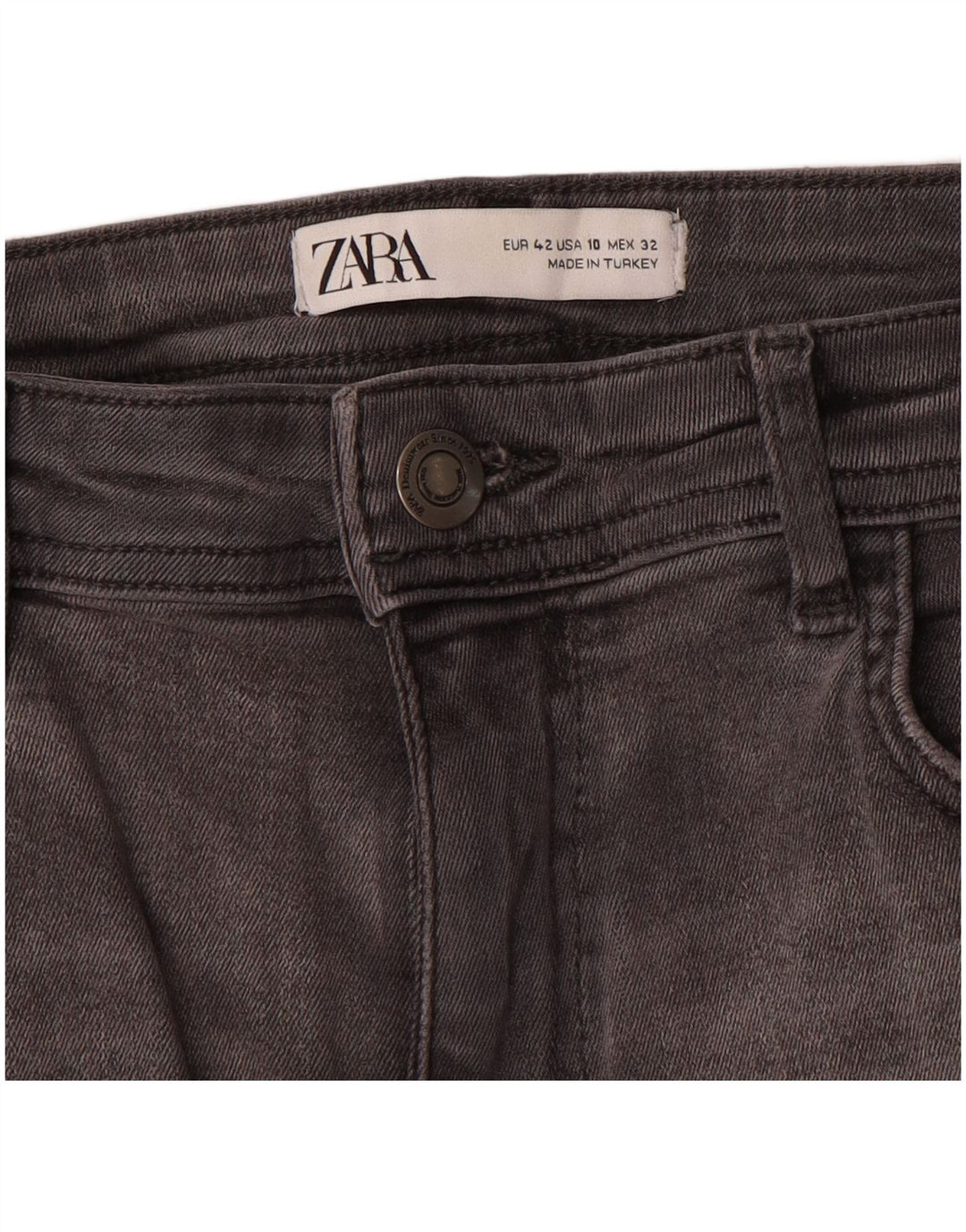 Zara Womens Skinny Jeans EU 42 Large W32 L27 Grey
