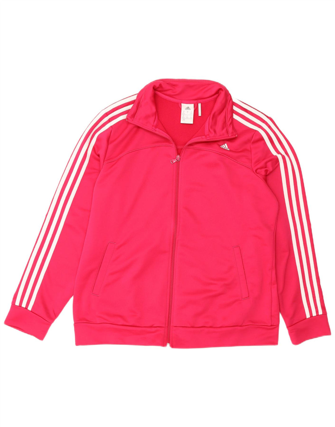 Adidas Womens Climalite Tracksuit Top Jacket UK 20/22 XL Pink Polyester