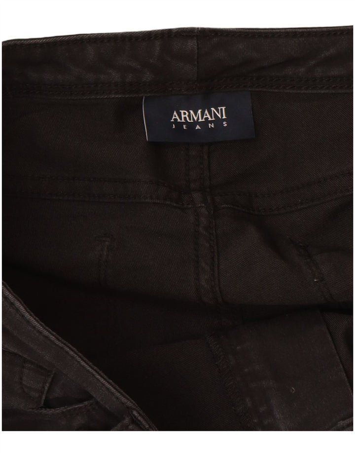 ARMANI Womens Slim Jeans W30 L27 Black Cotton