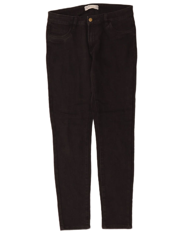 Zara Womens Skinny Jeans UK 14 Large W32 L31 Black Cotton