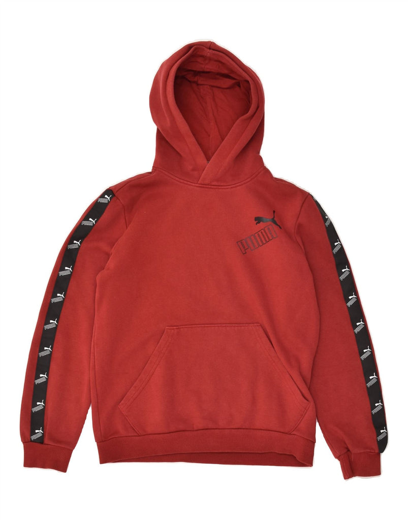 PUMA Boys Graphic Hoodie Jumper 13-14 Years Red Cotton | Vintage Puma | Thrift | Second-Hand Puma | Used Clothing | Messina Hembry 