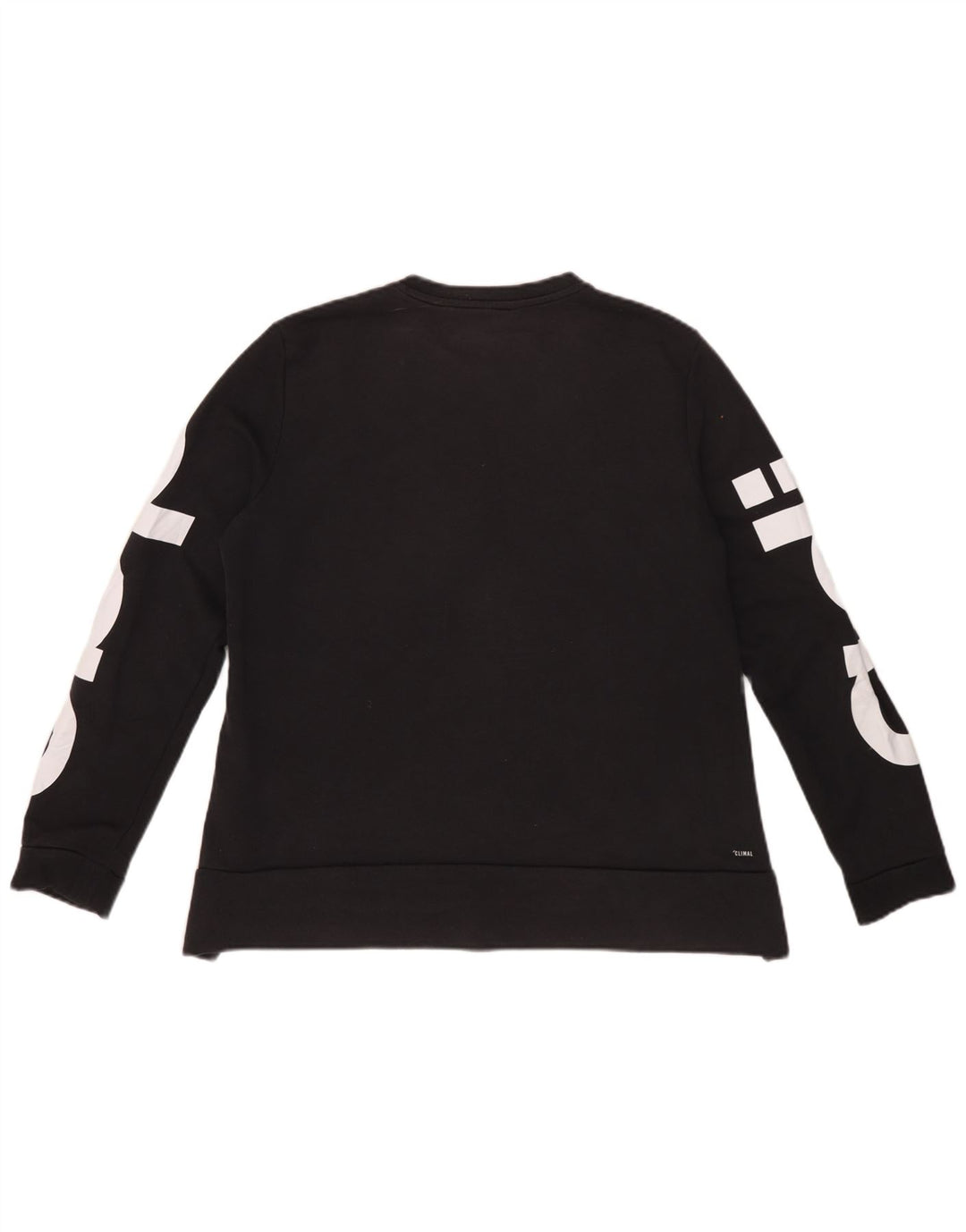 Adidas Womens Climalite Graphic Sweatshirt Jumper IT 44 Medium Black Cotton
