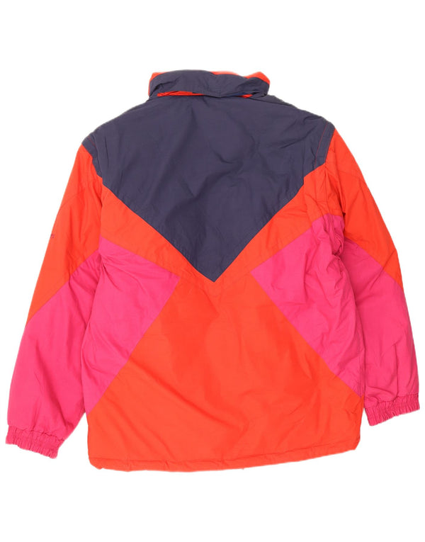 MC Kee's Mens Loose Fit Hooded Ski Jacket UK 38 Medium Red Colourblock