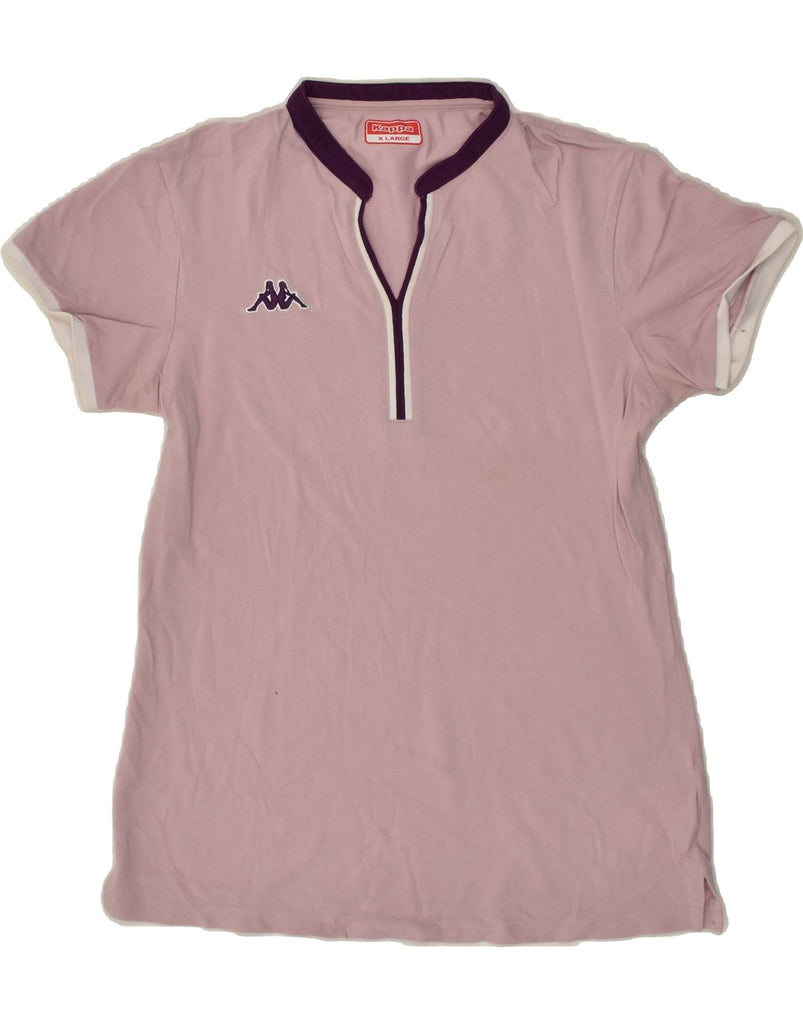 KAPPA Womens Polo Shirt UK 18 XL Pink Cotton | Vintage Kappa | Thrift | Second-Hand Kappa | Used Clothing | Messina Hembry 