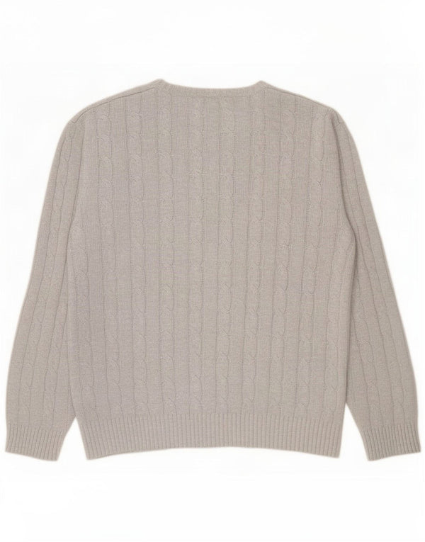 French Connection Mens Crew Neck Jumper Sweater XL Grey Cotton