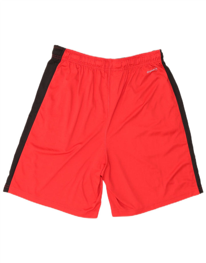 RUSSELL ATHLETIC Mens Dri-Power Sport Shorts Medium  Red Colourblock