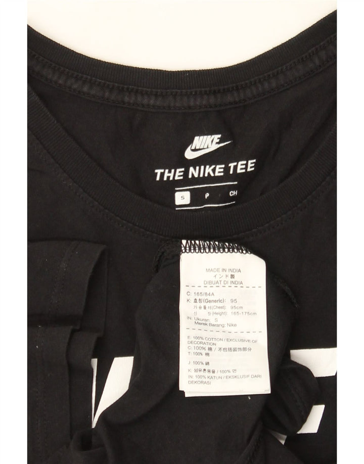 Nike Mens Graphic T-Shirt Top Small Black Cotton