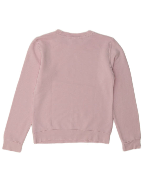 Adidas Girls Graphic Sweatshirt Jumper 9-10 Years Pink Cotton
