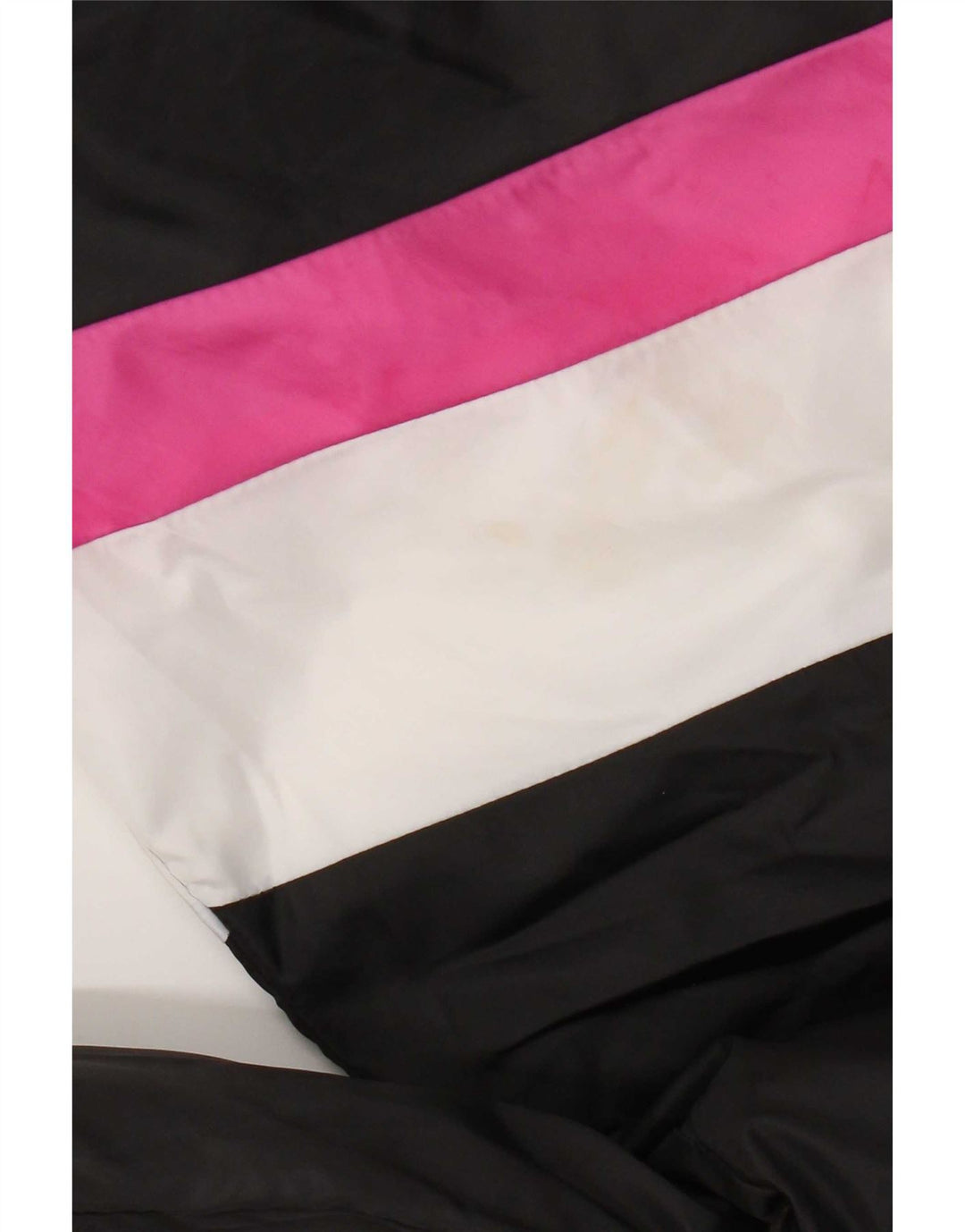 Vintage Mens Tracksuit Top Jacket XL Black Colourblock Polyester