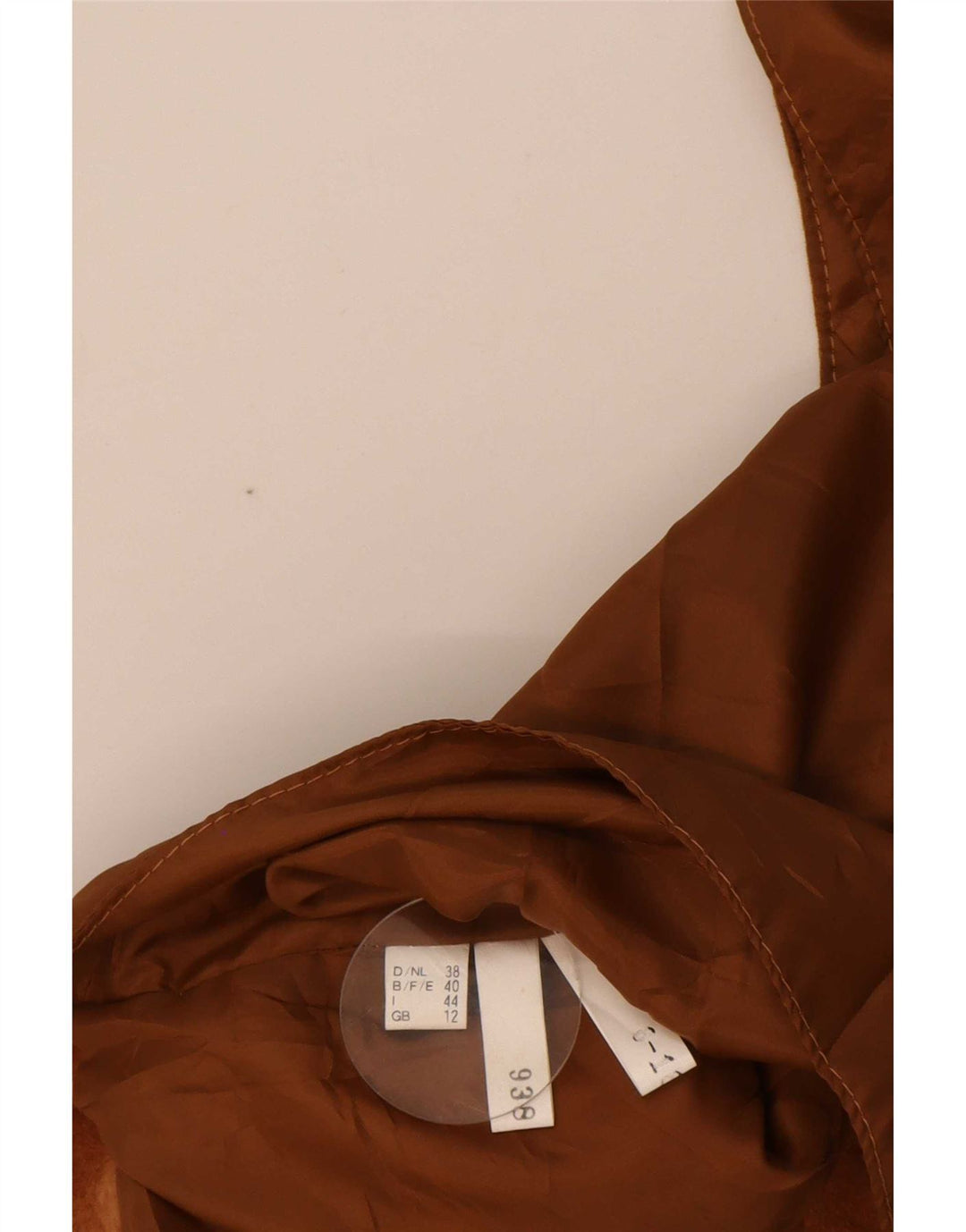 Vintage Womens Suede Waistcoat UK 12 Medium Beige Leather
