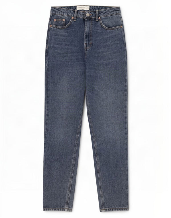 Topshop Womens Mom Tapered Jeans W28 L28 Blue Cotton