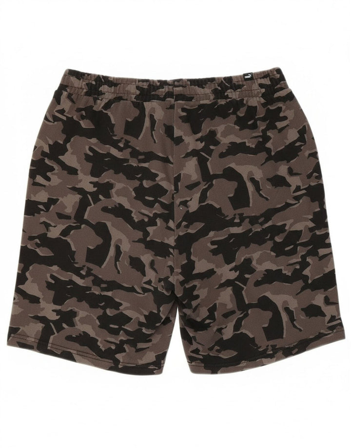Puma Mens Sport Shorts Large Grey Camouflage Cotton