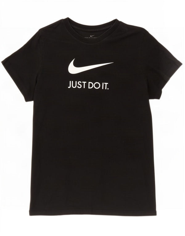 Nike Womens Graphic T-Shirt Top UK 18 XL Black Cotton