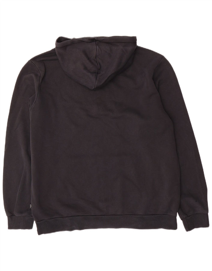 Puma Mens Graphic Hoodie Jumper Large Black Cotton