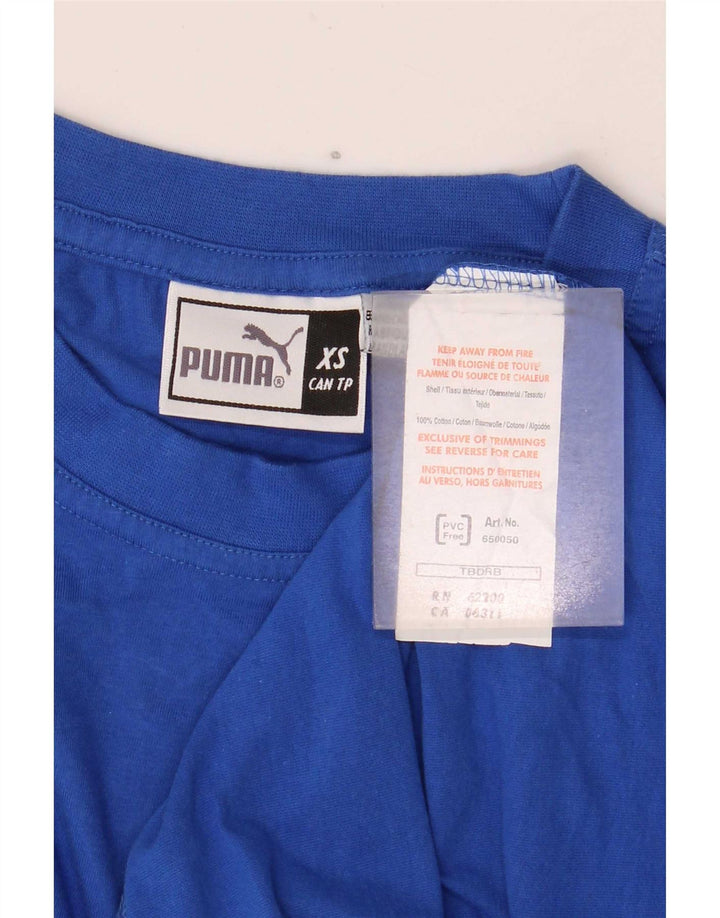 Puma Mens T-Shirt Top XS Blue Cotton