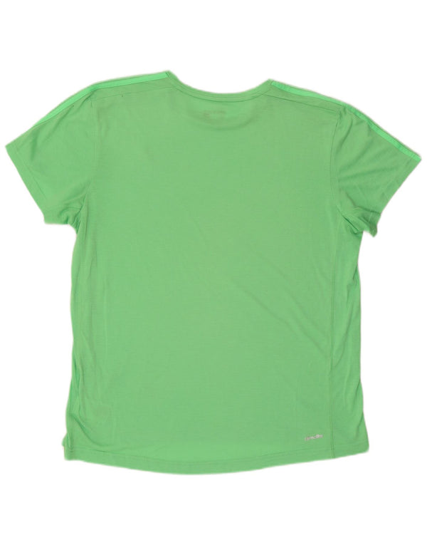 Adidas Mens Climalite T-Shirt Top XL Green Polyester