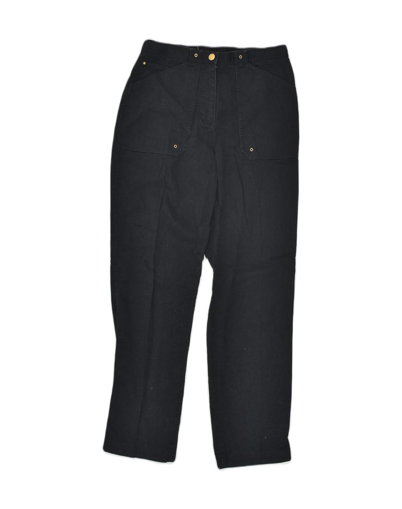 RALPH LAUREN Womens Straight Casual Trousers US 6 Medium W28 L30 Black | Vintage Ralph Lauren | Thrift | Second-Hand Ralph Lauren | Used Clothing | Messina Hembry 