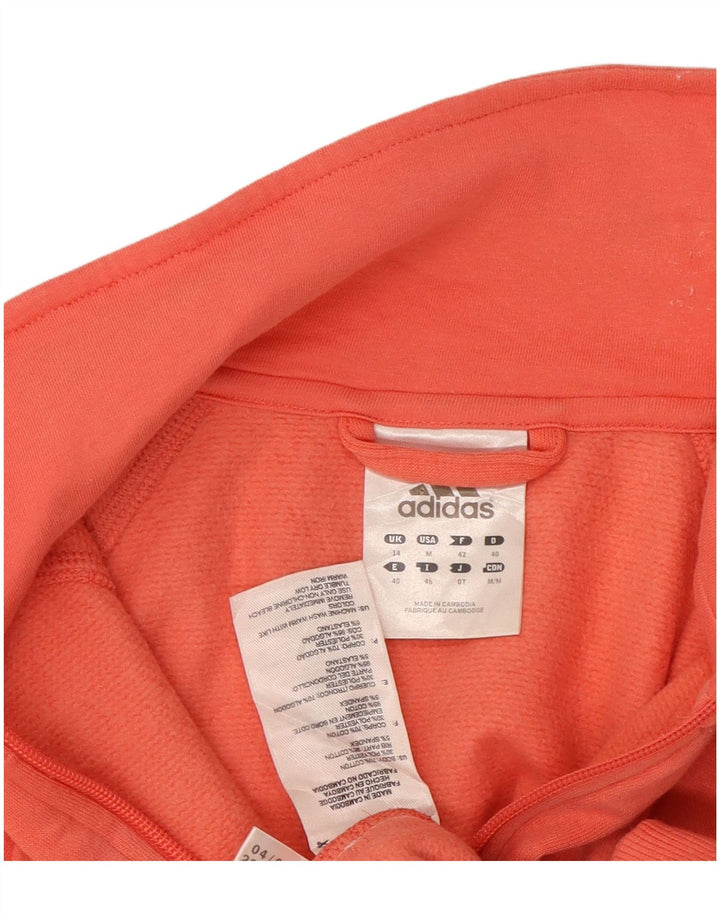 Adidas Womens Tracksuit Top Jacket UK 14 Medium  Pink Cotton