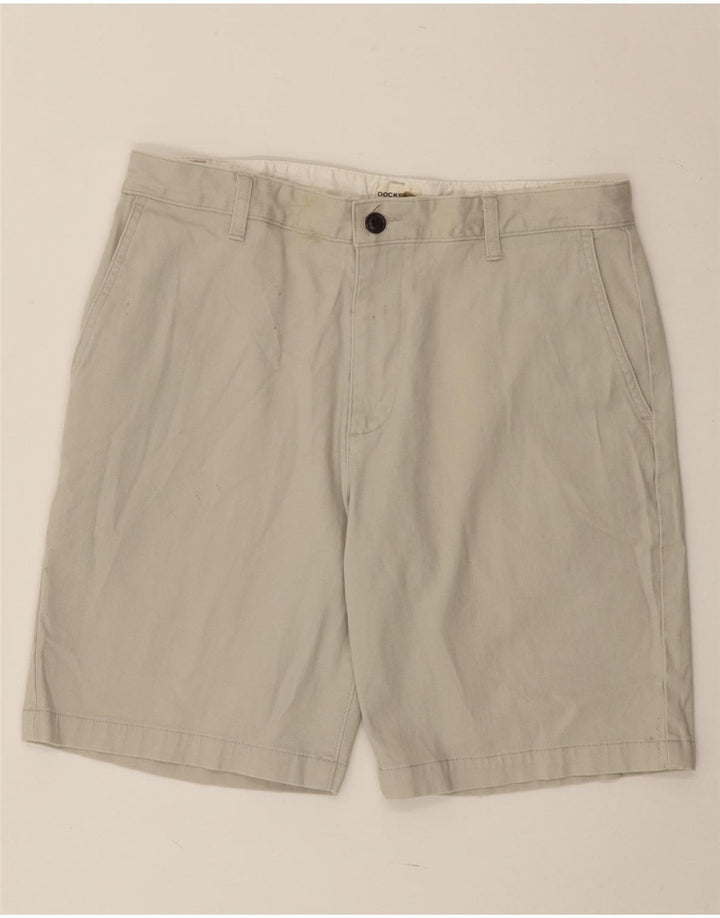 DOCKERS Mens Cargo Shorts W33 Medium  Beige Cotton