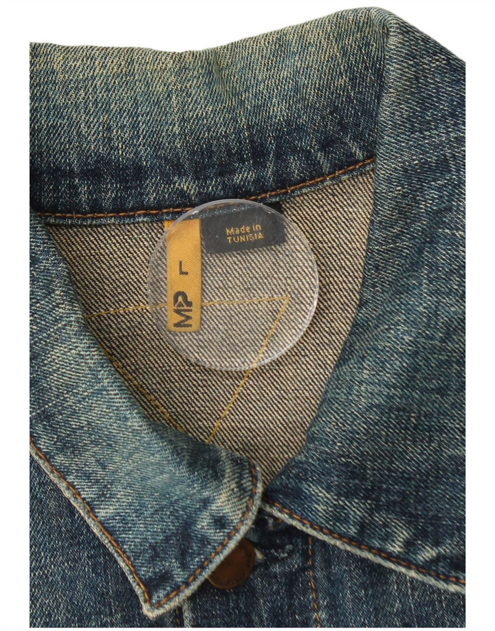 MELTIN' POT Mens Denim Jacket UK 40 Large Blue Cotton