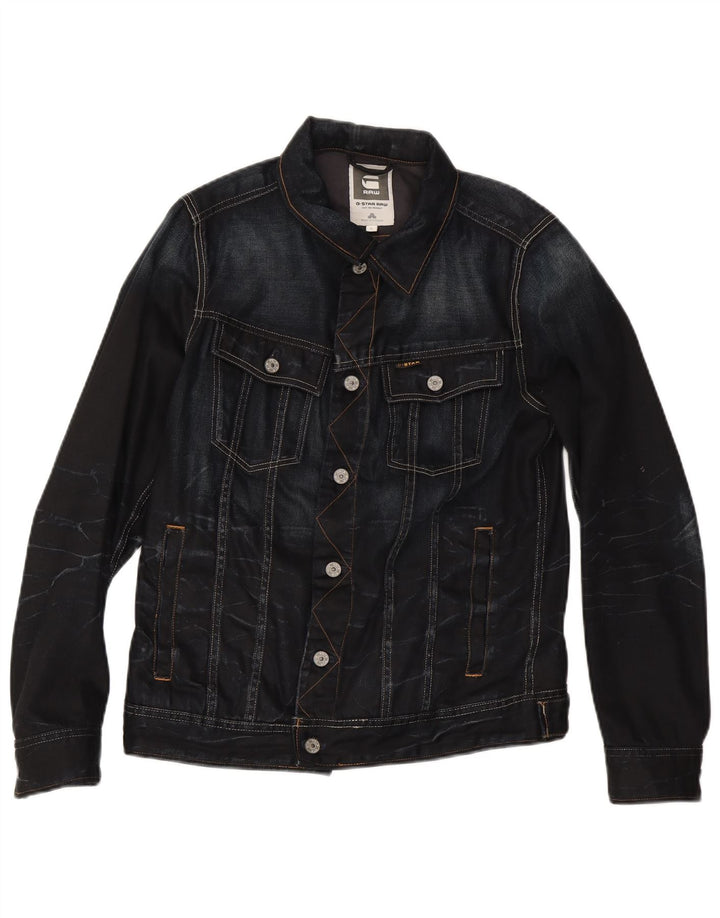 G-Star Mens Denim Jacket UK 40 Large Navy Blue
