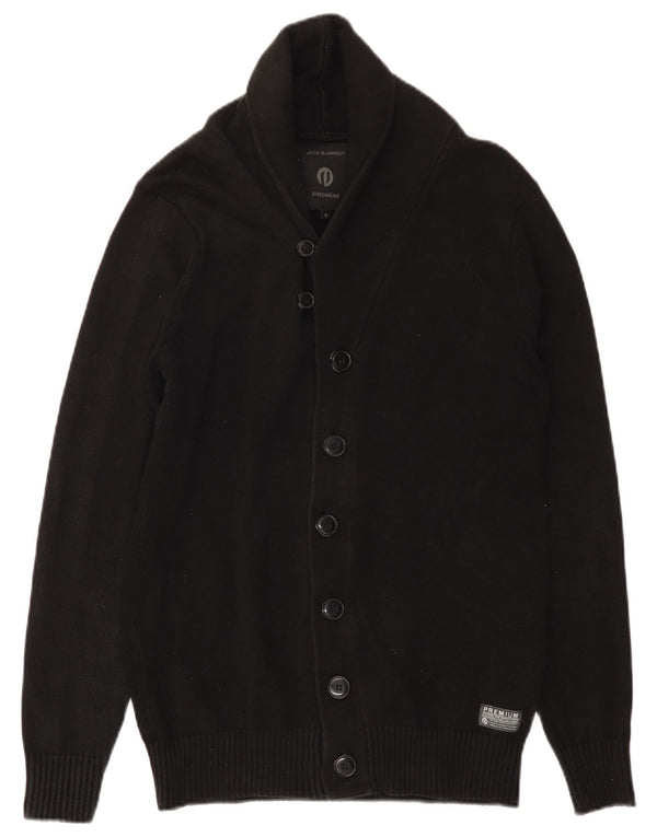 Jack & Jones Mens Cardigan Sweater Small Black