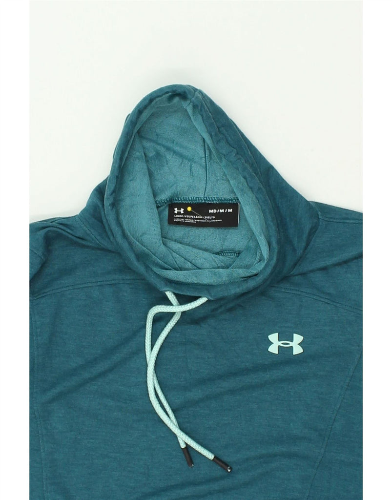 UNDER ARMOUR Womens Roll Neck Sweatshirt Jumper UK 14 Medium Turquoise | Vintage Under Armour | Thrift | Second-Hand Under Armour | Used Clothing | Messina Hembry 